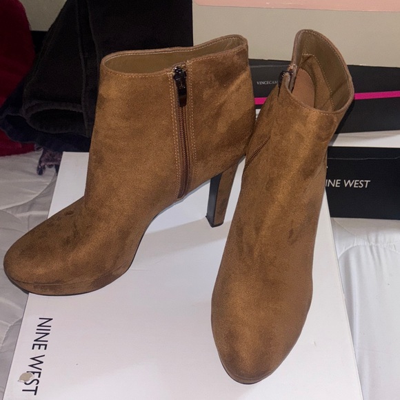 Nine West Women's Tan Ankle Booties - Picture 3 of 16